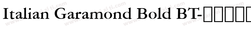 Italian Garamond Bold BT字体转换